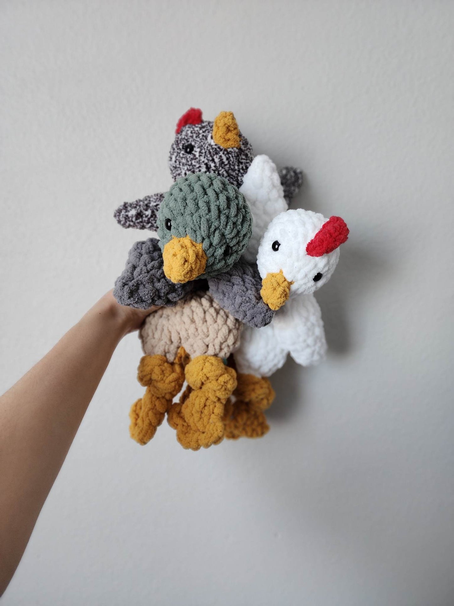 Mini Chickie Chicken Snuggler - White & Speckled