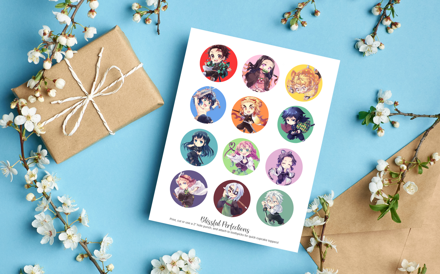 Demon Slayer Cupcake Toppers