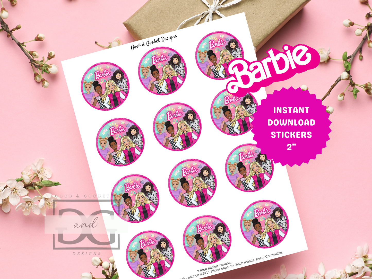 Barbie and Friends Cupcake Toppers - Barbie Girl Toppers