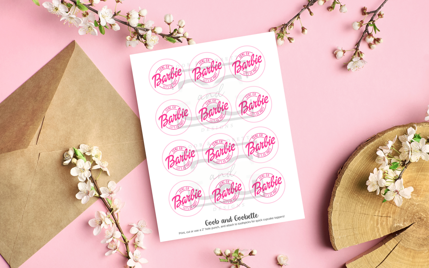 Barbie Cupcake Toppers - Come On Barbie Let's Go Party