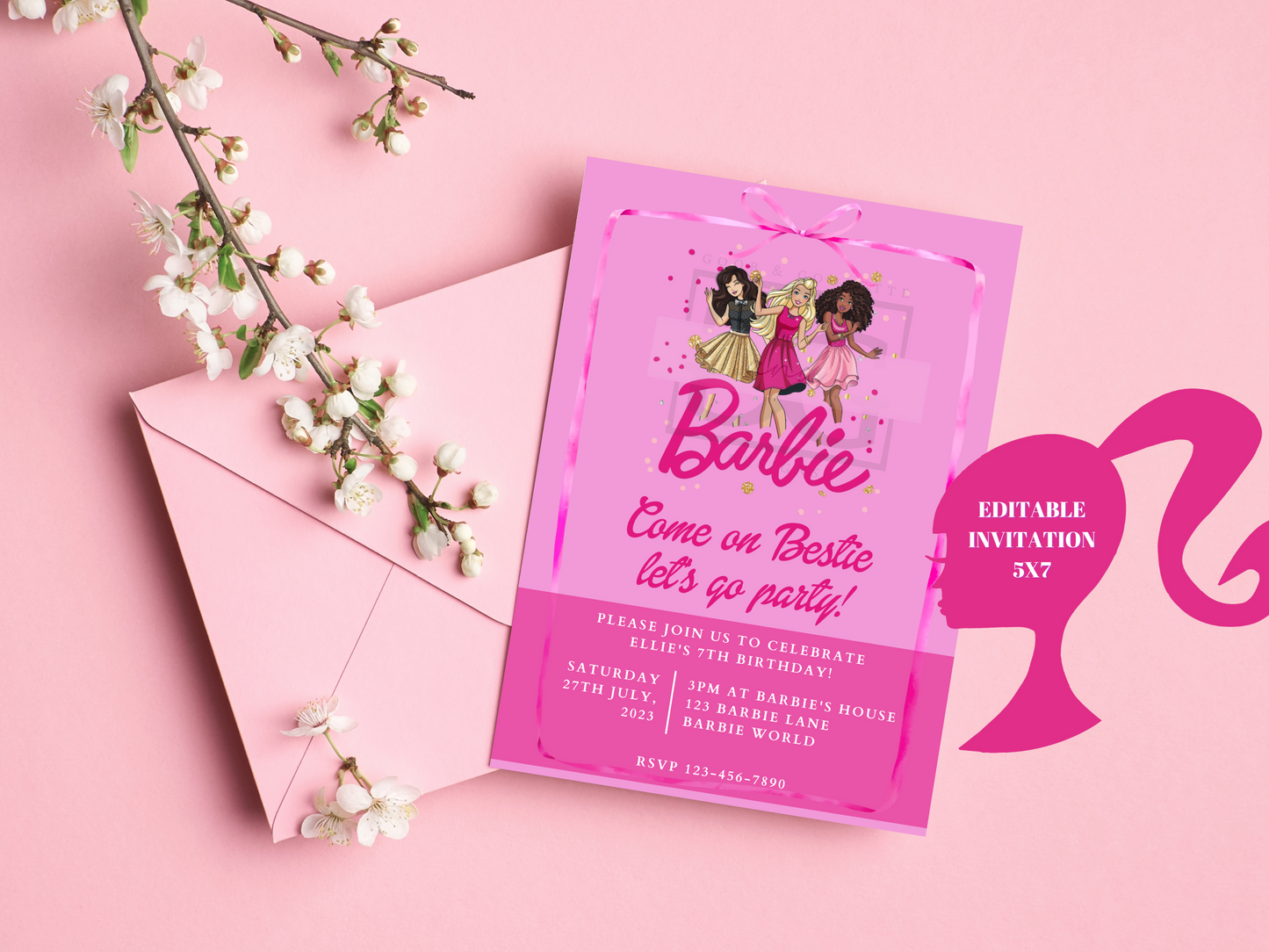 Barbie Invitation