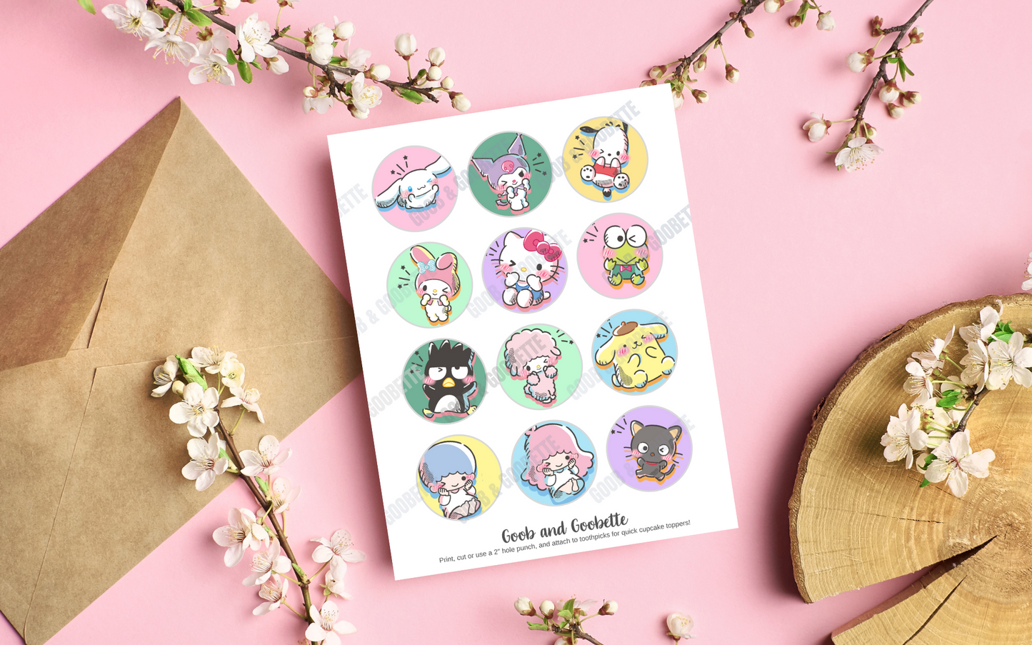Sanrio Friends Cupcake Toppers