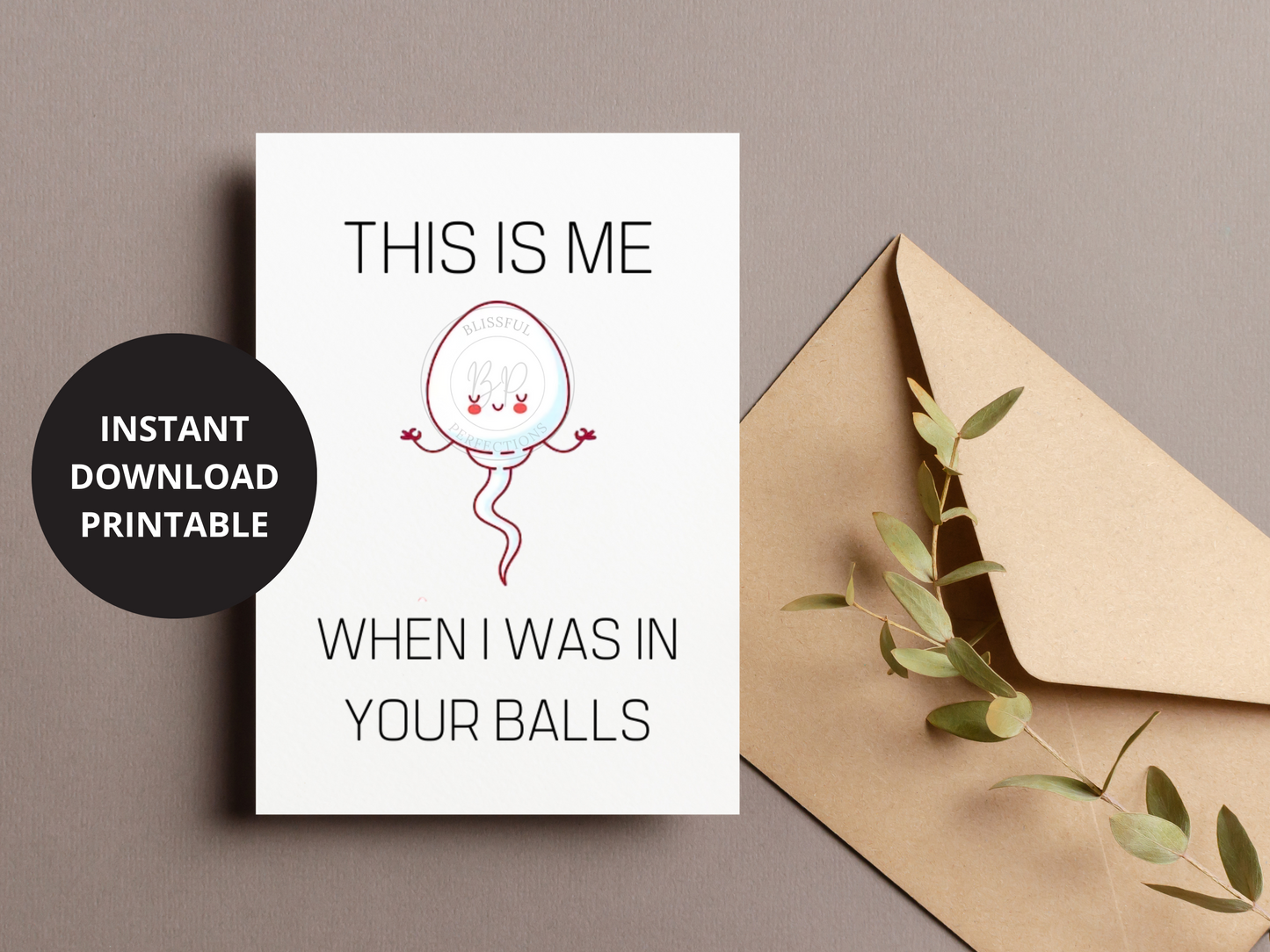Funny Father's Day Card - Sperm Card
