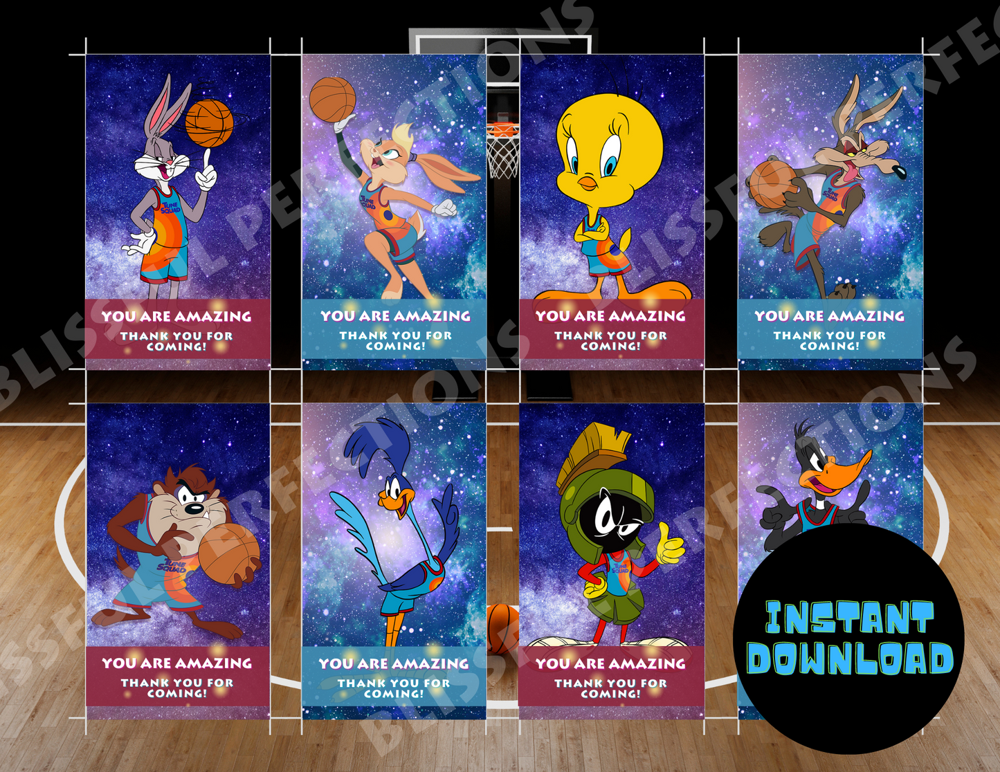 Space Jam Gift Tags - Looney Tunes Gift Tags