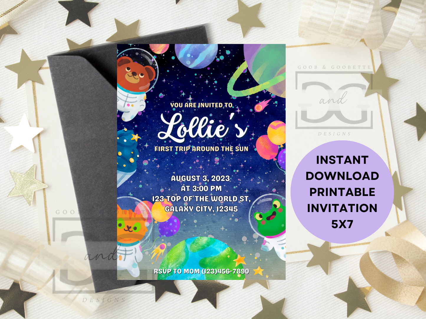 First Trip Around the Sun Invitation