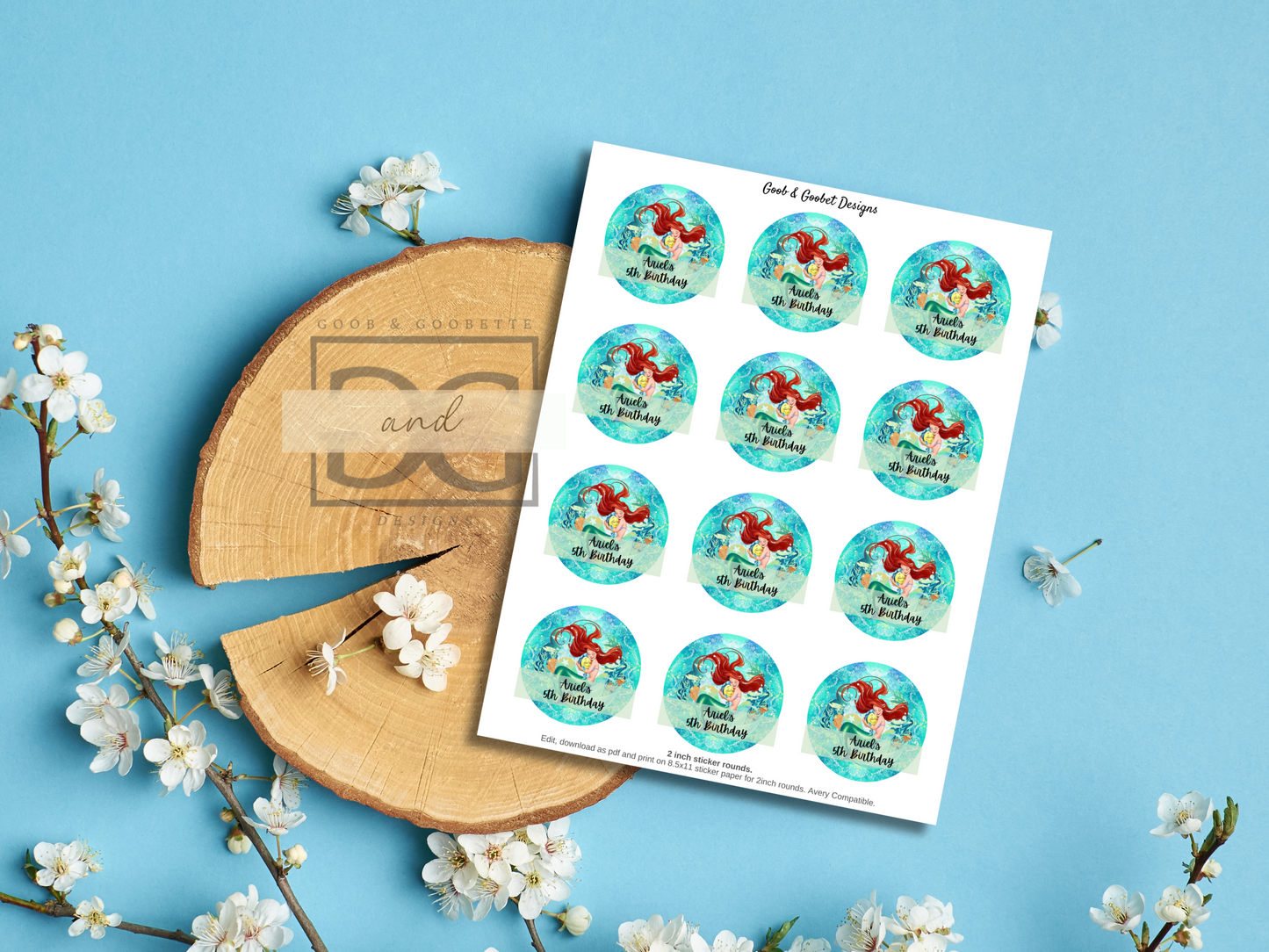 Little Mermaid Stickers - Ariel & Flounder Stickers
