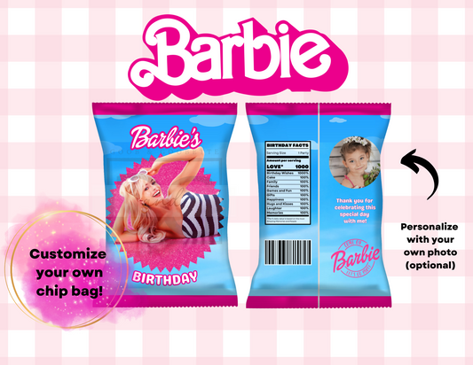 Barbie Chip Bag Labels