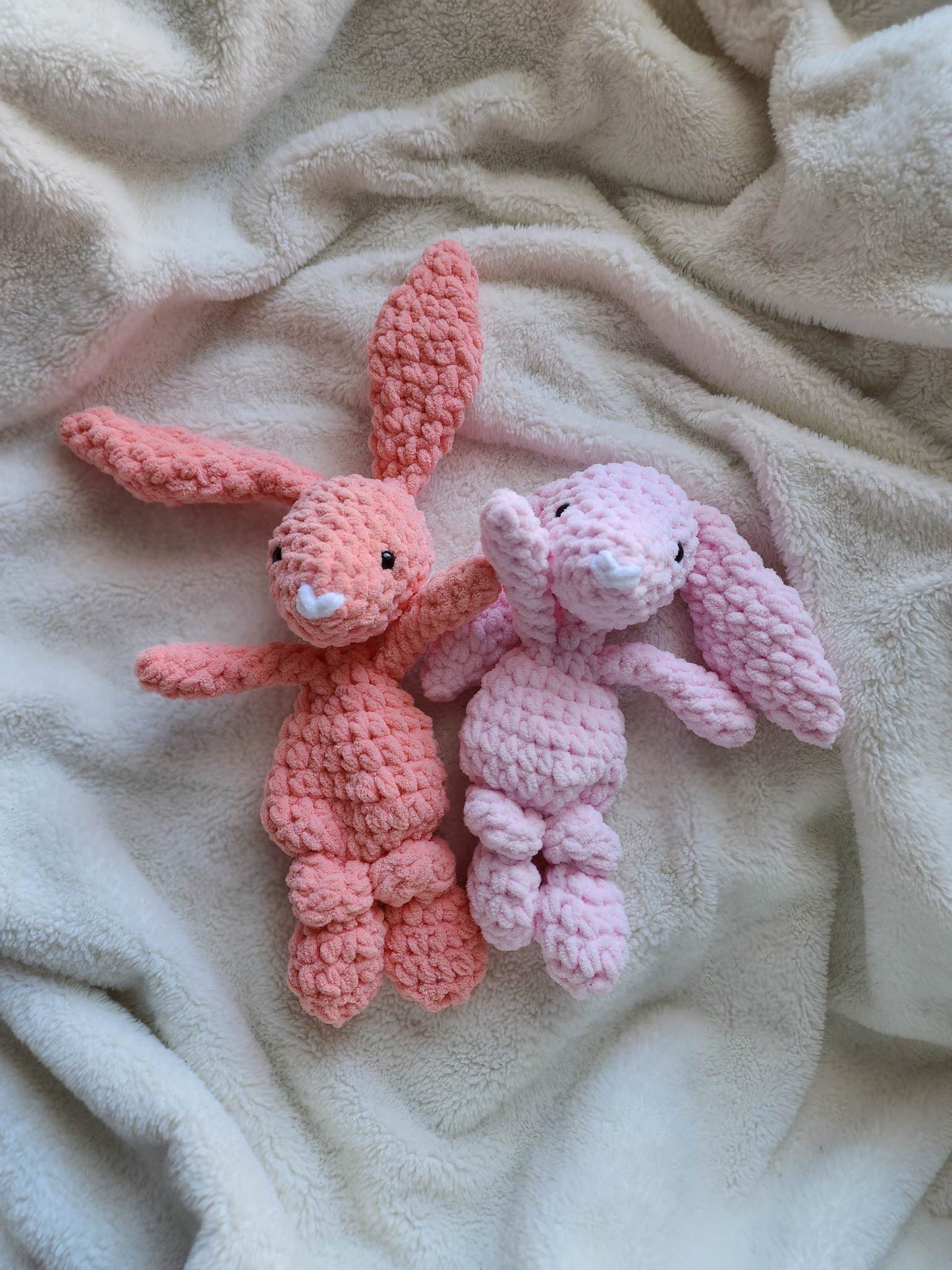 Mini Honey Bunny Snuggler - Baby Pink & Coral Blossom