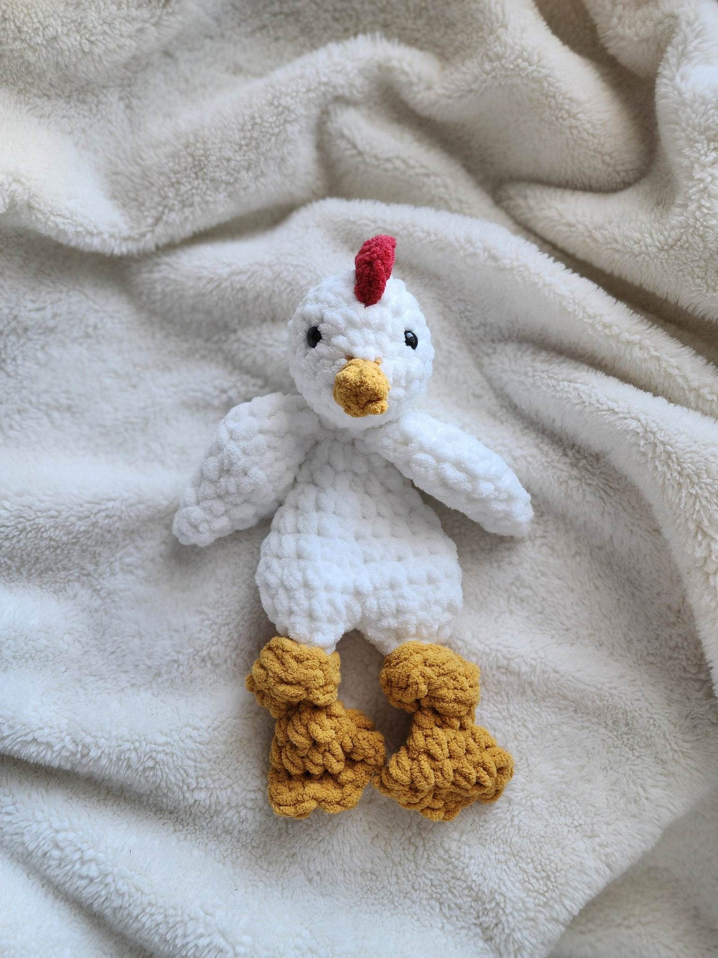 Mini Chickie Chicken Snuggler - White & Speckled