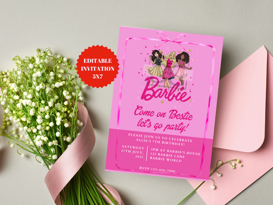 Barbie Invitation