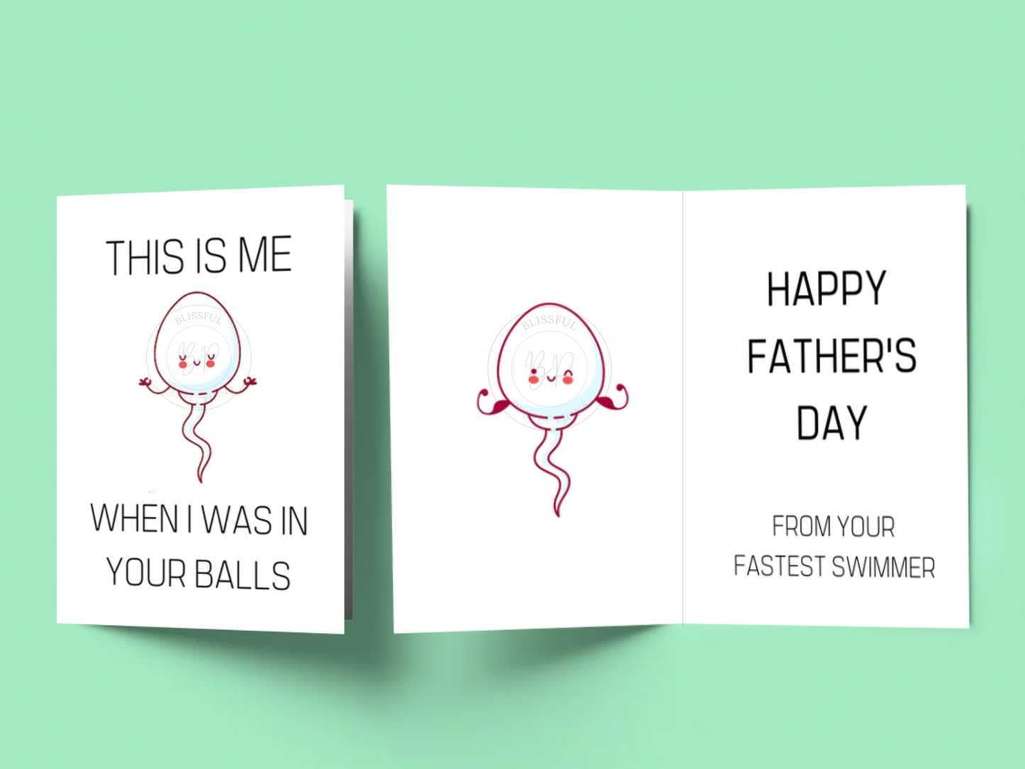 Funny Father's Day Card - Sperm Card