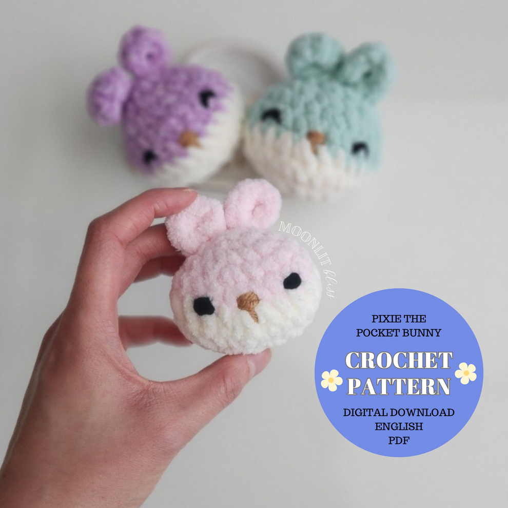 Crochet Pattern - Pixie the Pocket Bunny Pattern Amigurumi Bunny Patte ...