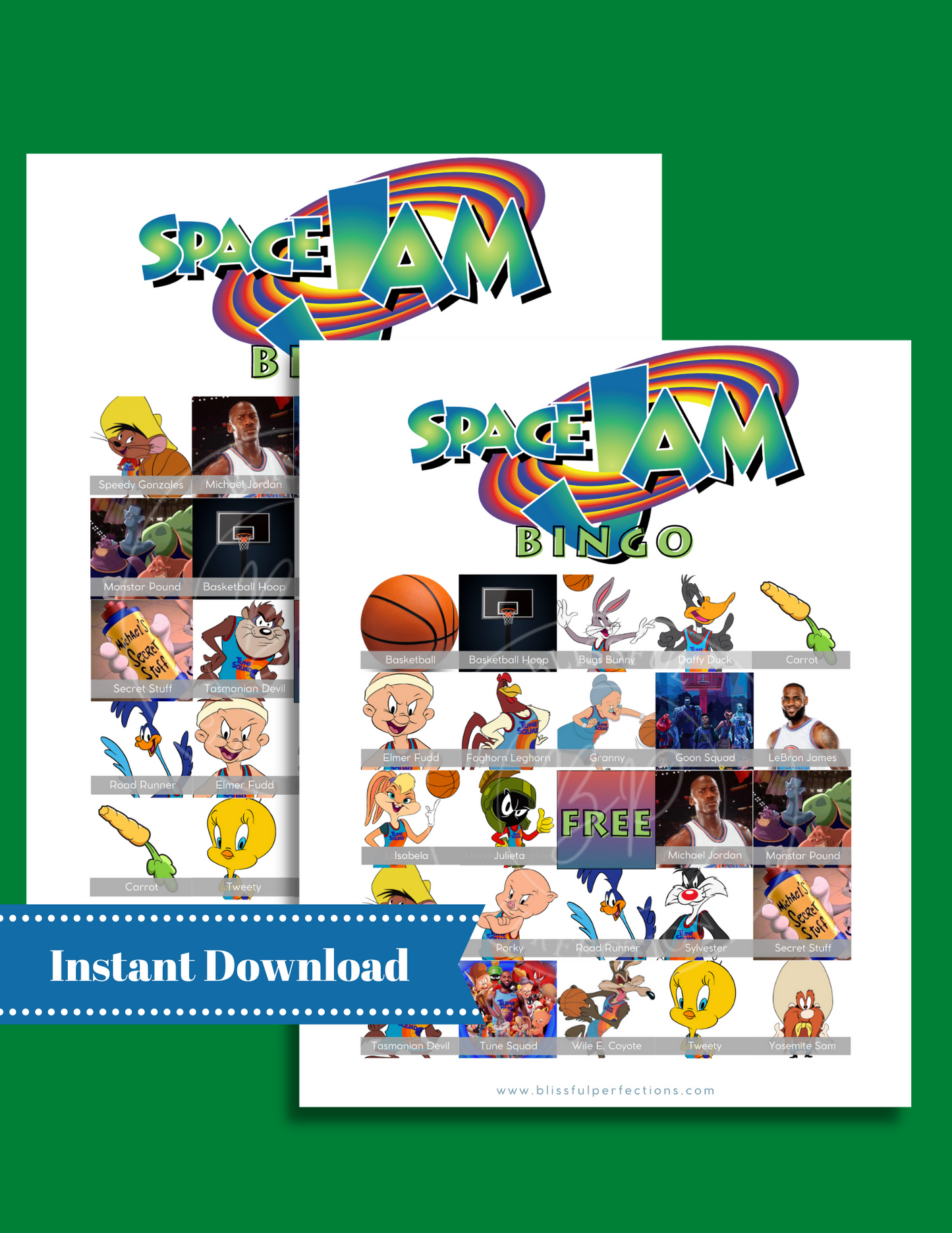 Space Jam Bingo - Michael Jordan Space Jam Bingo Game