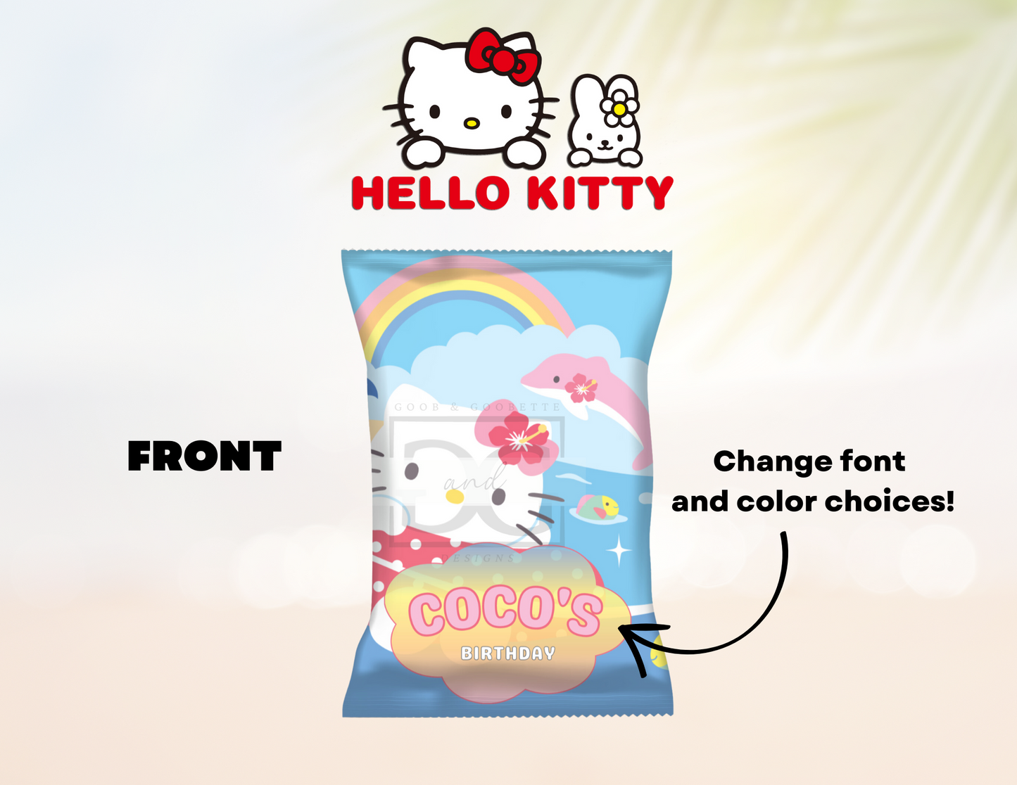 Summer Hello Kitty Pool Party Chip Bags - Sanrio Hello Kitty Party Favors